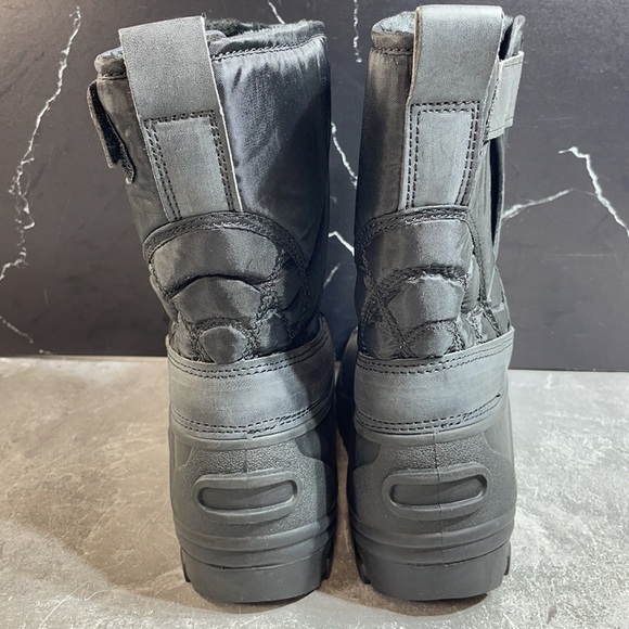Polar Boot Pull on Nylon Snow Boots Black Size 5m - Picture 4 of 7